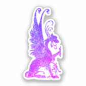 Neon Basilisk Monster Symbol Dragon Ancient Beast Sticker (Voorkant)
