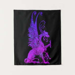 Neon Basilisk Monster Symbol Dragon Ancient Beast Wandkleed