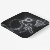 Neon Basketball Player Number 67 Papieren Bordje (Gebogen)