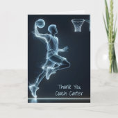 Neon basketballer dank u kaart (Voorkant)