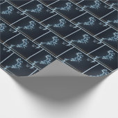 Neon basketbalspeler met lichte paden cadeaupapier (Hoek)