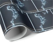 Neon basketbalspeler met lichte paden cadeaupapier (Rol Hoek)