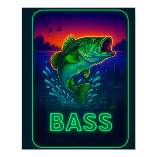 Neon Bass Poster (Voorkant)