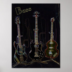 Neon Bass Print