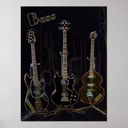 Neon Bass Print (Voorkant)