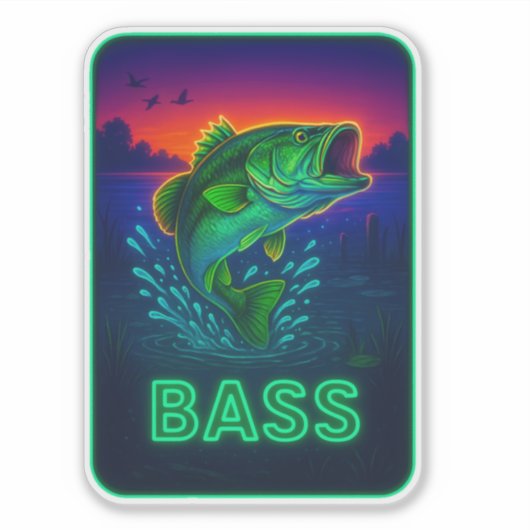 Neon Bass Sticker (Voorkant)