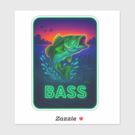 Neon Bass Sticker