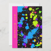 Neon, Bat Mitzvah, Uitnodiging op maat (Voorkant)