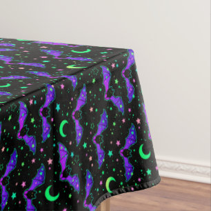 Neon Bats Stars en Moons Tablecloth Tafelkleed