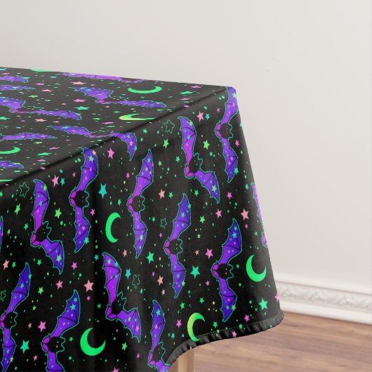 Neon Bats Stars en Moons Tablecloth Tafelkleed (Voorbeeld)