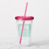 Neon Beach Alsjeblieft Bachelorette Party Geperson Acryl Drinkbeker (Achterkant)