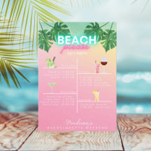 Neon Beach b. Bachelorette Weekend Itinerary