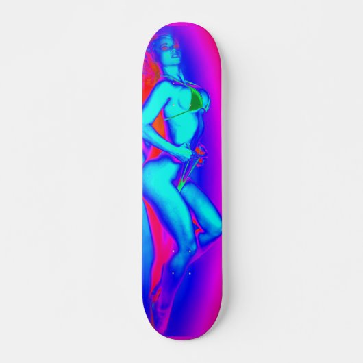 Neon Beach Bikini Persoonlijk Skateboard (Voorkant)