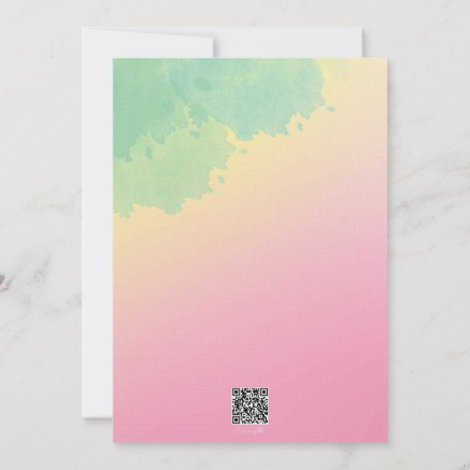 Neon Beach Gelieve datum te bewaren Bachelorette P Kaart (Achterkant)