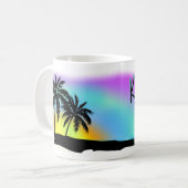 Neon Beach Skies bij key Biscayne Koffiemok (Voorkant links)