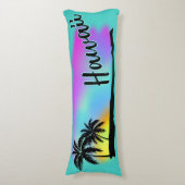 Neon Beach Skies op Hawaii Lichaamskussen (Voorkant Verticaal)