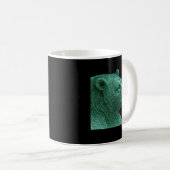 Neon Bear Line Art Coffee Mug – Modern Wildlife Il Koffiemok (Voorkant rechts)
