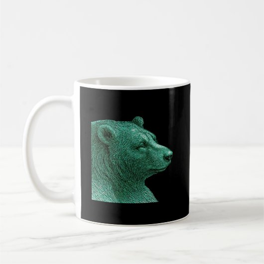 Neon Bear Line Art Coffee Mug – Modern Wildlife Il Koffiemok (Links)