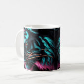 NEON BEAST IN DE DARK TIGER DESIGN KOFFIE MOK (Voorkant links)