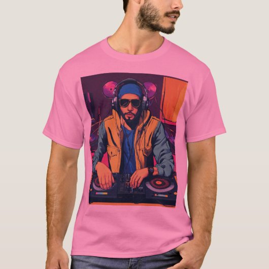 "Neon Beats: Tune in de Oerwoud Groove!" T-shirt (Voorkant)