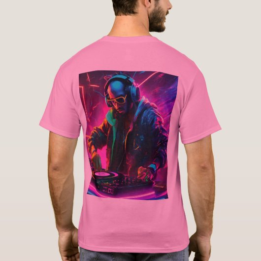 "Neon Beats: Tune in de Oerwoud Groove!" T-shirt (Achterkant)