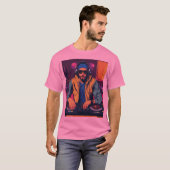 "Neon Beats: Tune in de Oerwoud Groove!" T-shirt (Voorkant volledig)