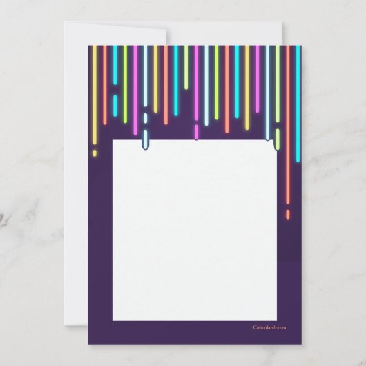 Neon bedankkaart kaart (Achterkant)