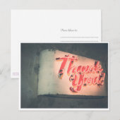 Neon Bedankt Briefkaart (Voorkant / Achterkant)