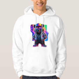 Neon Beer Glow: Levendige Retro Streetwear Hoodie