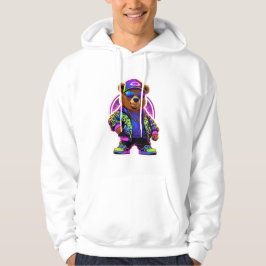 Neon Beer Glow: Levendige Retro Streetwear Hoodie