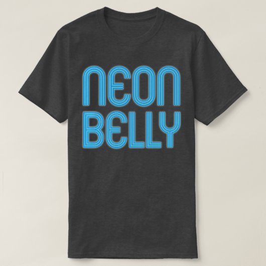 Neon Belly Blue Brazilian Jiu Jitsu voor BJJ Cool T-shirt (Design voorkant)