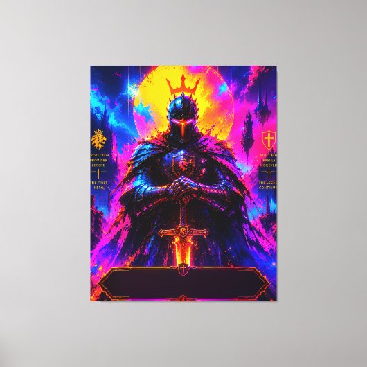 Neon Beschermer Vader Canvas Afdruk (Voorkant)