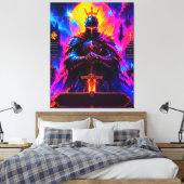 Neon Beschermer Vader Canvas Afdruk (Insitu (Slaapkamer))