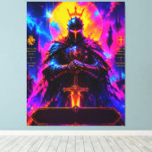 Neon Beschermer Vader Canvas Afdruk (Insitu (Houten vloer))