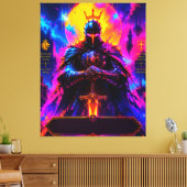 Neon Beschermer Vader Canvas Afdruk (Insitu (Woonkamer))