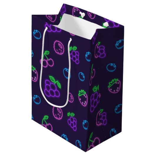 Neon Besjespatroon Cadeautas (Voorkant Gekanteld)