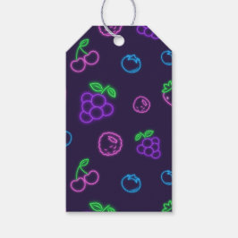 Neon Besjespatroon Gift Tag Cadeaulabel