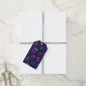 Neon Besjespatroon Gift Tag Cadeaulabel (Met Touw)