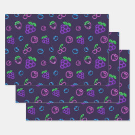 Neon Bespatroon Cadeaupapier Vellen