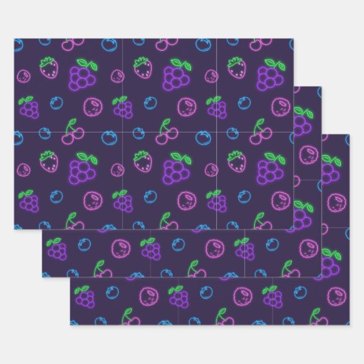 Neon Bespatroon Cadeaupapier Vellen (Set)