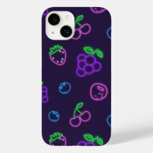 Neon-bessenpatroon iPhone 14-hoesje