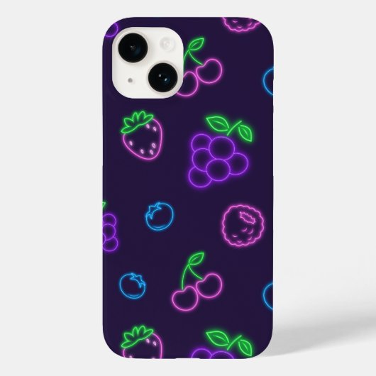 Neon-bessenpatroon iPhone 14-hoesje Case-Mate iPhone Case (Achterkant)