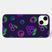 Neon-bessenpatroon iPhone 14-hoesje Case-Mate iPhone Case (Achterkant (horizontaal))