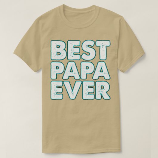 Neon Best Papa Ever T-shirt (Design voorkant)