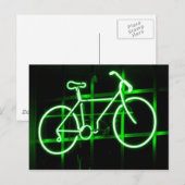 Neon Bicycle briefkaart (Voorkant / Achterkant)