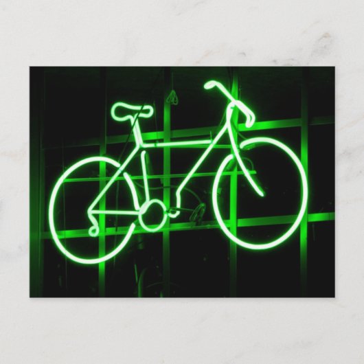 Neon Bicycle briefkaart (Voorkant)