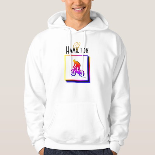 Neon Bicycle Rider Hoodie HAMbyWG (Voorkant)
