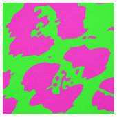 Neon Big Cat Print Stof (Swatch)