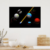 Neon Billards Poster (Keuken)