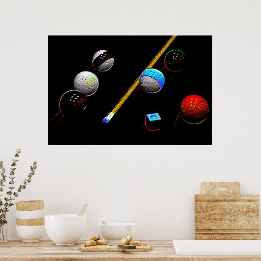 Neon Billards Poster (Keuken)